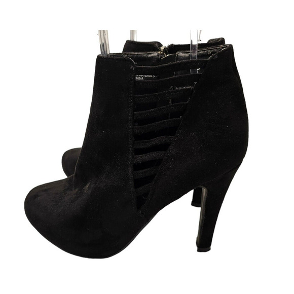 Lane Bryant Boots Womens 10W 10 Faux Suede Ankle Booties Zips Work - Picture 3 of 9